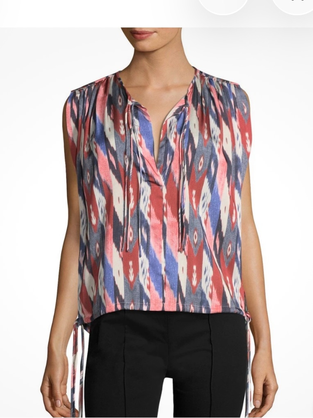 Isabel Marant ETOILE Harvey Ikat print top - FR 36 US 4